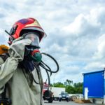 Выброс аммиака на «Савушкином продукте» тренировались ликвидировать пинские спасатели. ФОТО