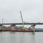 Все пролеты моста  в Пинске перекрыты