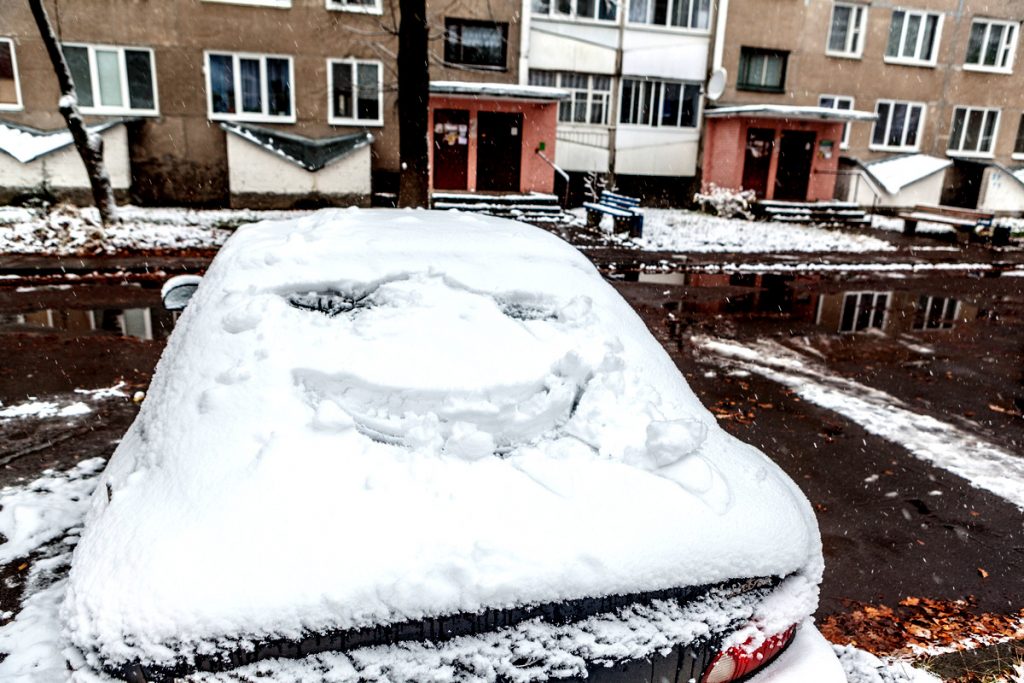 Первый снег на Пинщине. Фотофакт Первый снег на Пинщине. Фотофакт
