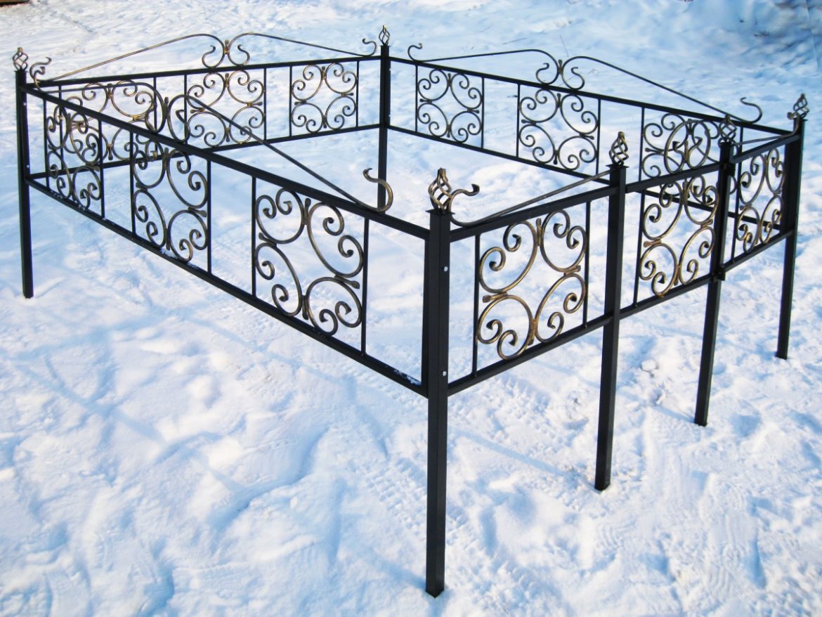 Кованые ограды на могилу