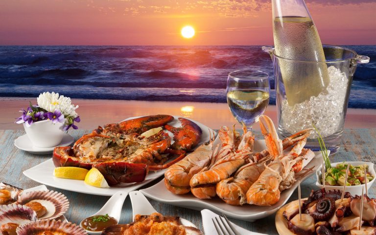 Морские продукты для праздничного стола
