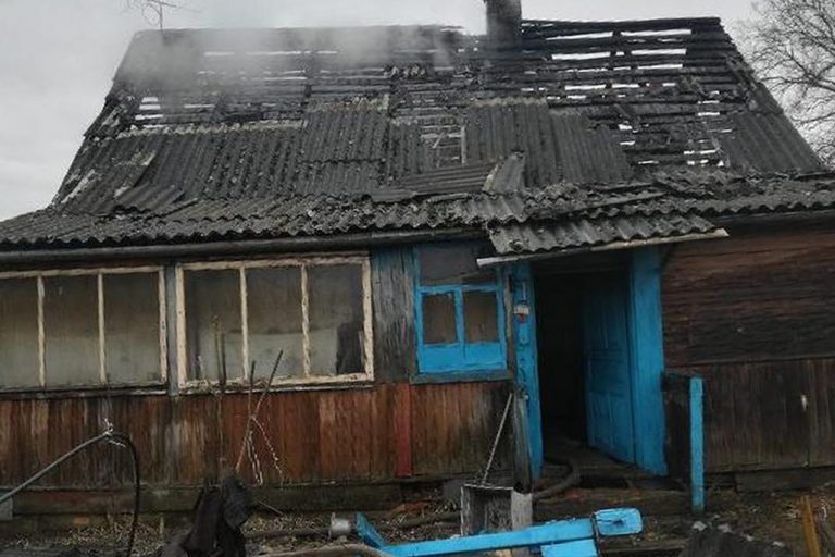 пожар в пинском районе
