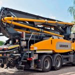 Строительные работы с применением автобетононасоса