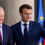 Федеральный канцлер Шольц и президент Франции Макрон