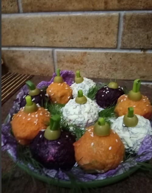 Сырные шарики с грибами