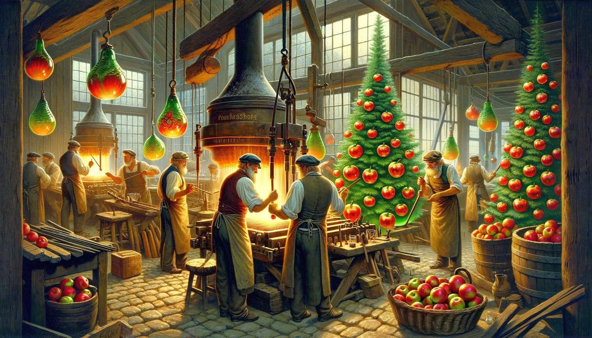 Мастерская в Лауша, где стеклодувы создают первые стеклянные шары для украшения елей