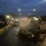 В Бресте Rover оказался на крыше на мосту ДТП в Бресте на мосту