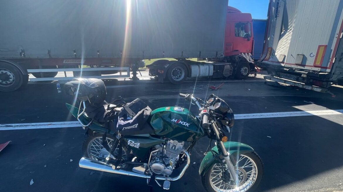 ДТП дальнобойщика и мотоциклиста