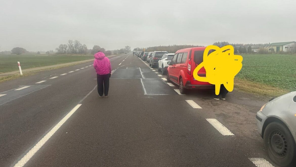 Очередь из Польши в Беларусь