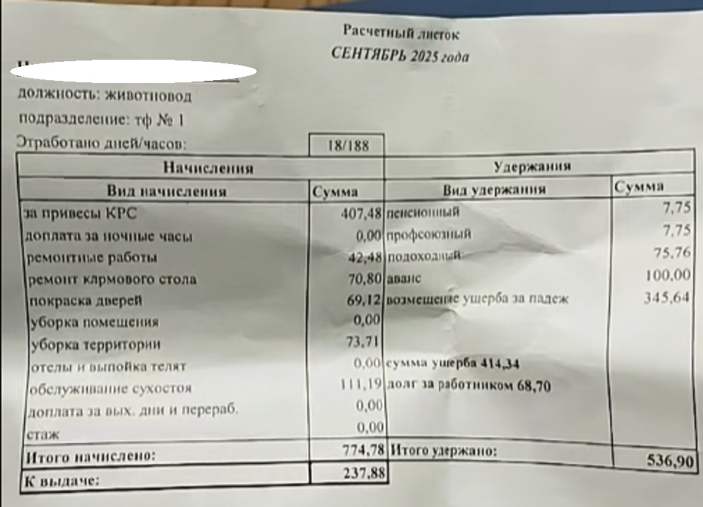 Расчётник животновода