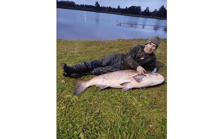 толстолобик пойманный первым 