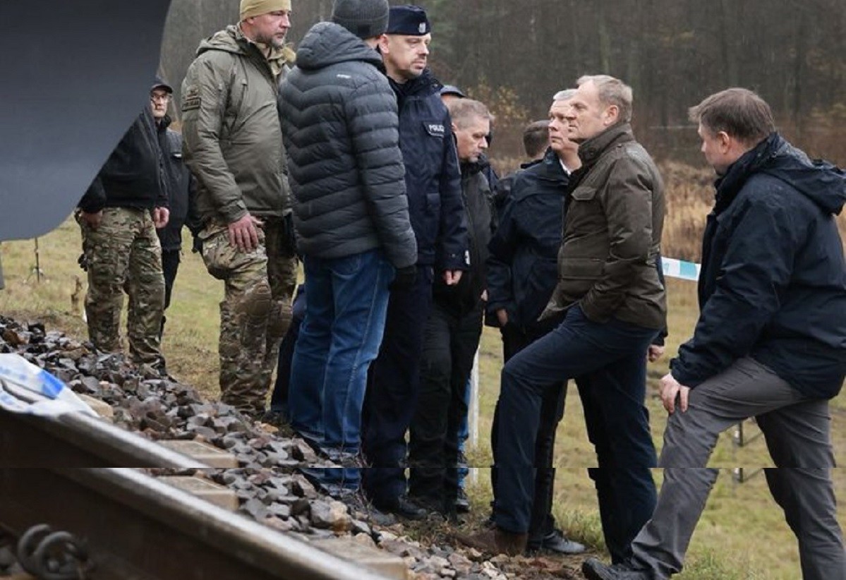 Премьер Польши Дональд Туск на месте происшествия