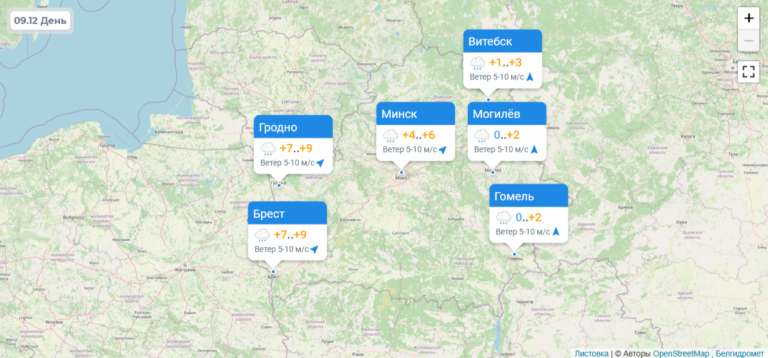 Дожди, туман и похолодание идут в Брестскую область погода в Брестской области