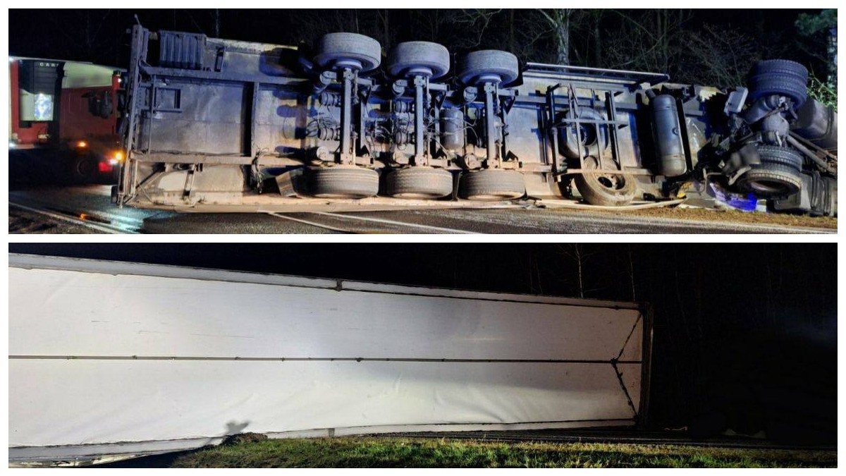 Фура перекрыла дорогу