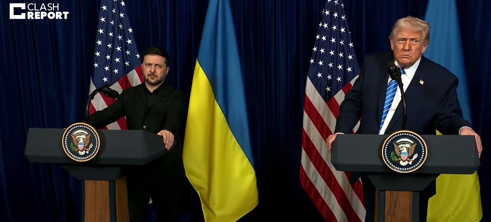 Трамп и Зеленский на пресс-конференции после переговоров