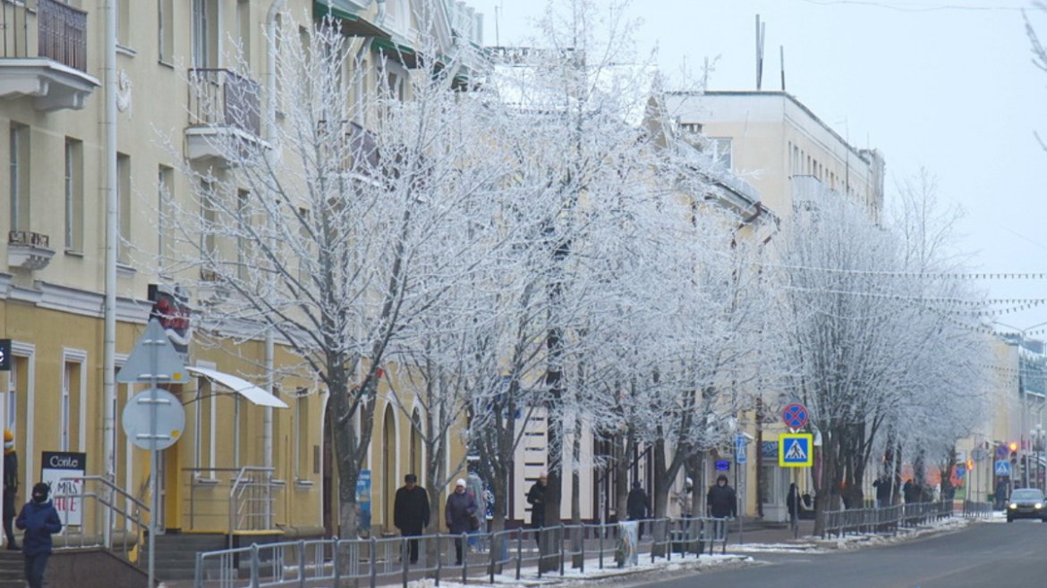 Зимняя улица в центре Барановичей – город, где произошла история «эффекта Долиной» по-белорусски
