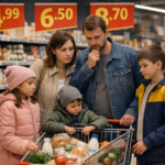 Многодетная семья в магазине – рост семейного капитала и рост цен в Беларуси
