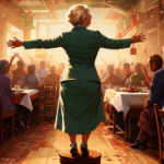 падение в ресторане