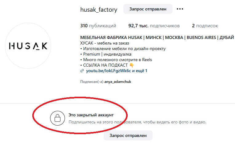 Инстаграм бренда