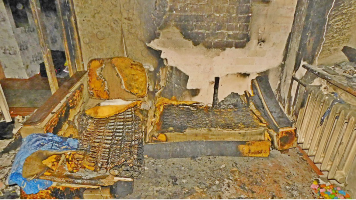 Пожар в столинской многоэтажке – очаг возгорания возле дивана в квартире