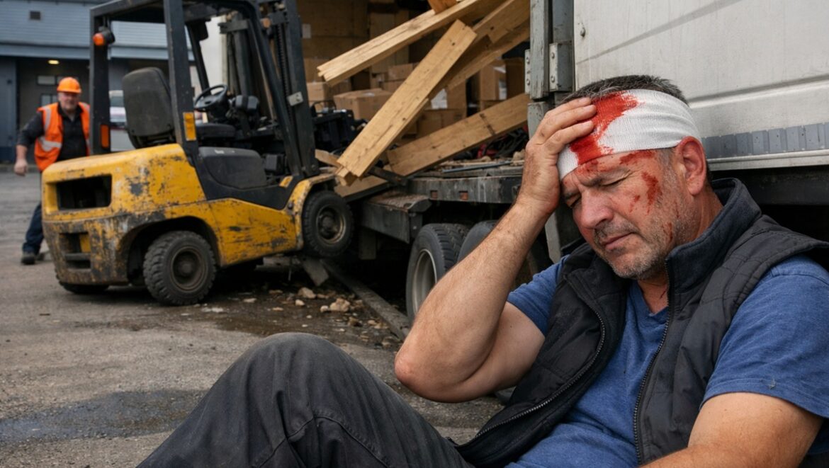 Дальнобойщик травмировался