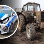 Трактор Беларус против полиции