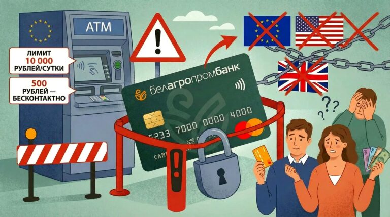 Белагропромбанк вводит лимиты на снятие наличных за границей Белагропромбанк
