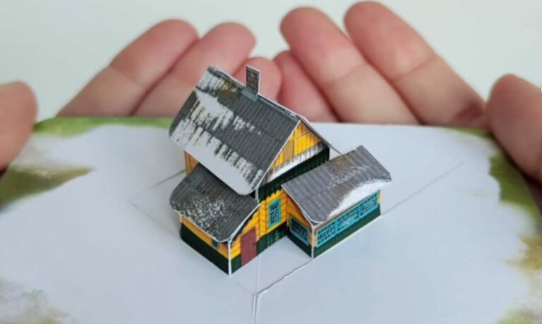 Художница превращает фотографии домов в 3D-открытки Художница делает открытки
