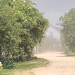 Песчаная буря в деревне